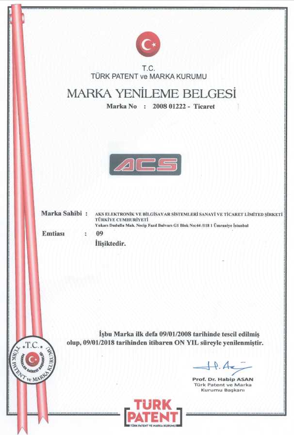 AKS Marka Yenileme Belgesi